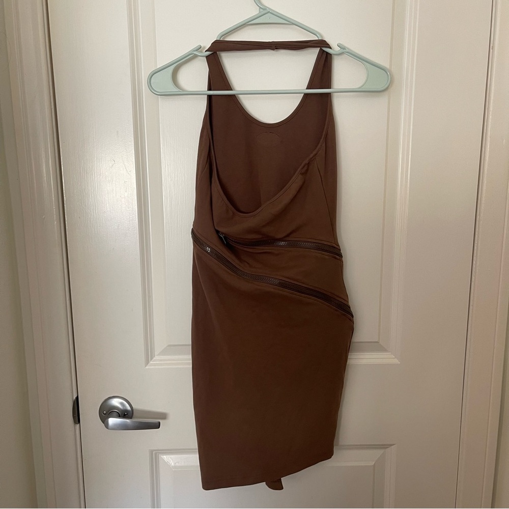 Stylish Brown Backless Dress by - Picture 6 of 9